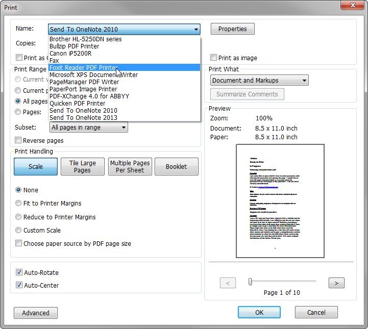 remove foxit reader pdf printer