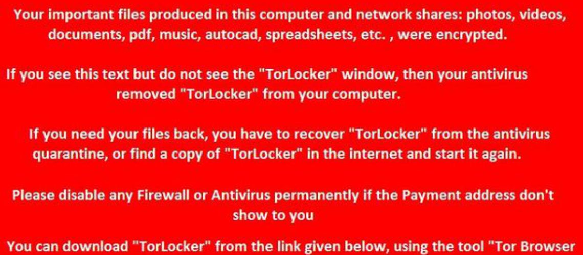 TorLocker Slachtoffers kan decoderen Over 70% van hun bestanden zonder het betalen van het losgeld
