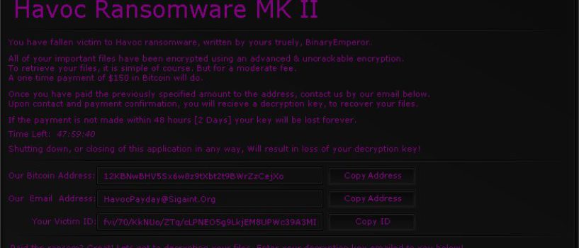 havoccrypt-ransommware note